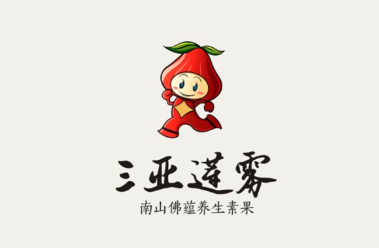 三亚莲雾-吉祥娃手绘logo设计